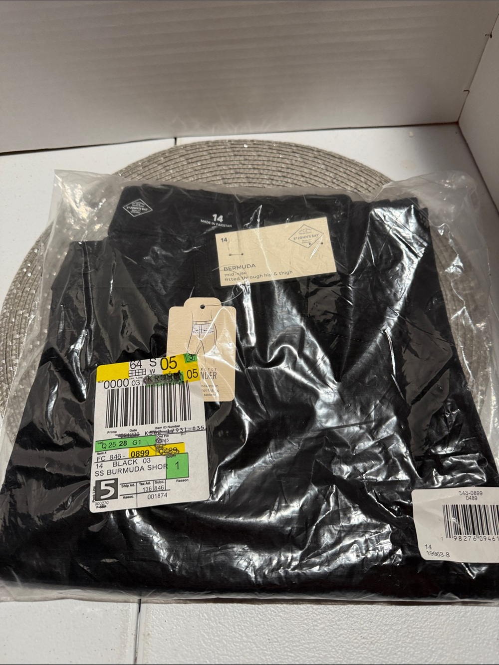 Black Bermuda Shorts - Packaged